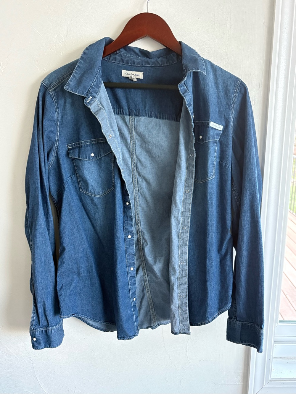 Calvin Klein Jeans Denim Shirt in Medium Blue